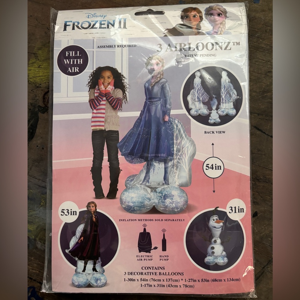 Airloonz Mylar balloons frozen Anna Elsa and Olaf life size brand new